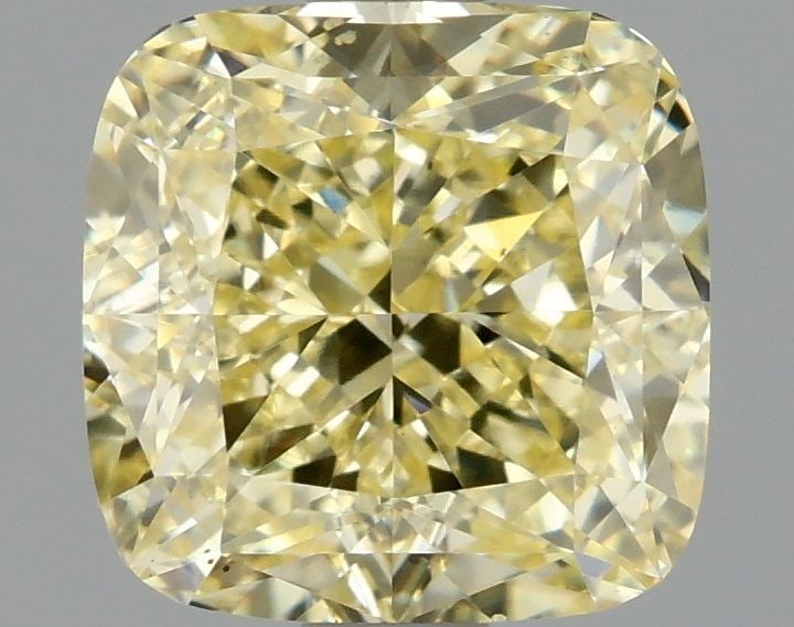 Loose Diamond - CUSHION MODIFIED 2.08ct Fancy Intense Yellow VS1: Loose Diamond - CUSHION MODIFIED 2.08ct Fancy Intense Yellow VS1 Source: This is a real non-mined Diamond that has been grown in a lab Shape: CUSHION MODIFIED Carats: 2.08 Color: Fancy Intense Yellow