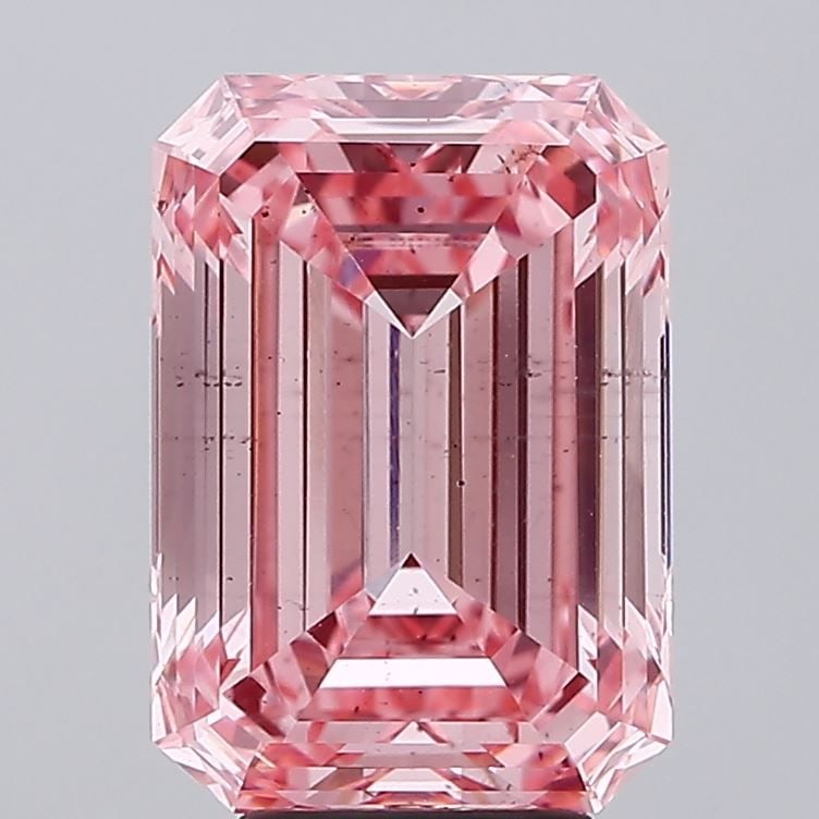 Loose Diamond - EMERALD 5.69ct Fancy Intense Pink SI1: Loose Diamond - EMERALD 5.69ct Fancy Intense Pink SI1 Source: This is a real non-mined Diamond that has been grown in a lab Shape: EMERALD Carats: 5.69 Color: Fancy Intense Pink Certification: IGI Vid