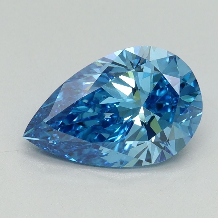 Loose Diamond - PEAR 1.5ct Fancy Vivid Blue VVS2: Loose Diamond - PEAR 1.5ct Fancy Vivid Blue VVS2 Source: This is a real non-mined Diamond that has been grown in a lab Shape: PEAR Carats: 1.5 Color: Fancy Vivid Blue Certification: IGI Video: