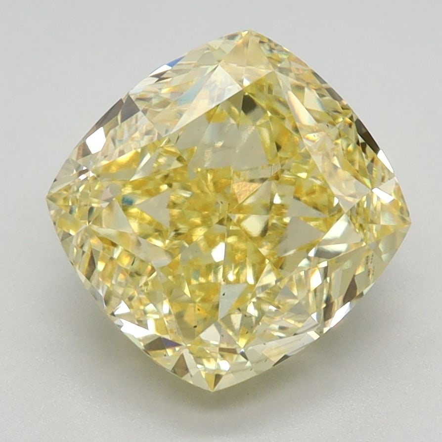 Loose Diamond - CUSHION MODIFIED 3.27ct Fancy Intense Yellow VS2: Loose Diamond - CUSHION MODIFIED 3.27ct Fancy Intense Yellow VS2 Source: This is a real non-mined Diamond that has been grown in a lab Shape: CUSHION MODIFIED Carats: 3.27 Color: Fancy Intense Yellow