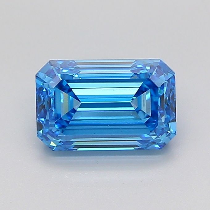 Loose Diamond - EMERALD 2.81ct Fancy Vivid Blue VVS2: Loose Diamond - EMERALD 2.81ct Fancy Vivid Blue VVS2 Source: This is a real non-mined Diamond that has been grown in a lab Shape: EMERALD Carats: 2.81 Color: Fancy Vivid Blue Certification: IGI Video: