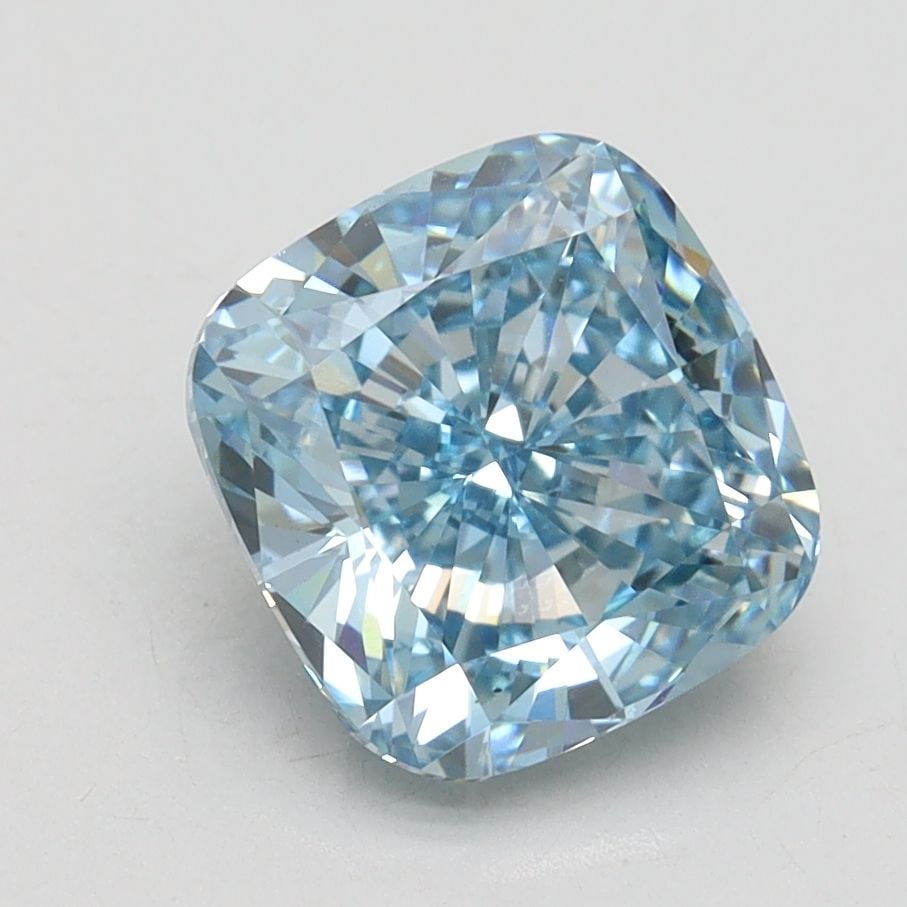 Loose Diamond - CUSHION BRILLIANT 2.52ct Fancy Vivid Blue VS1: Loose Diamond - CUSHION BRILLIANT 2.52ct Fancy Vivid Blue VS1 Source: This is a real non-mined Diamond that has been grown in a lab Shape: CUSHION BRILLIANT Carats: 2.52 Color: Fancy Vivid Blue Certif