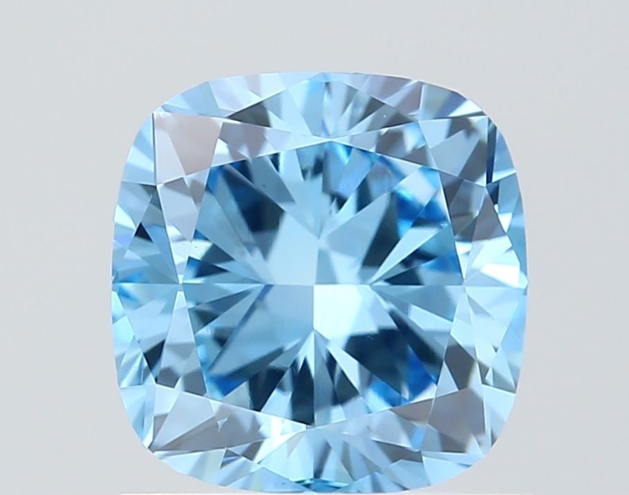 Loose Diamond - CUSHION MODIFIED 1.0ct Fancy Vivid Blue VS1: Loose Diamond - CUSHION MODIFIED 1.0ct Fancy Vivid Blue VS1 Source: This is a real non-mined Diamond that has been grown in a lab Shape: CUSHION MODIFIED Carats: 1.0 Color: Fancy Vivid Blue Certificat