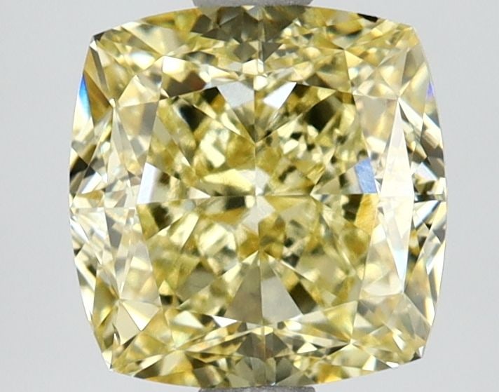 Loose Diamond - CUSHION MODIFIED 2.52ct Fancy Intense Yellow VS1: Loose Diamond - CUSHION MODIFIED 2.52ct Fancy Intense Yellow VS1 Source: This is a real non-mined Diamond that has been grown in a lab Shape: CUSHION MODIFIED Carats: 2.52 Color: Fancy Intense Yellow
