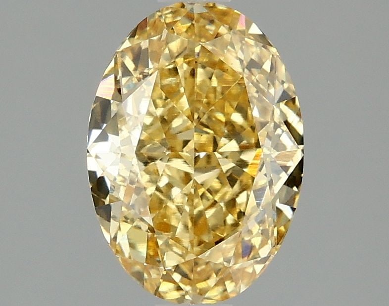 Loose Diamond - OVAL 2.1ct Fancy Vivid Yellow VS1: Loose Diamond - OVAL 2.1ct Fancy Vivid Yellow VS1 Source: This is a real non-mined Diamond that has been grown in a lab Shape: OVAL Carats: 2.1 Color: Fancy Vivid Yellow Certification: IGI Video: