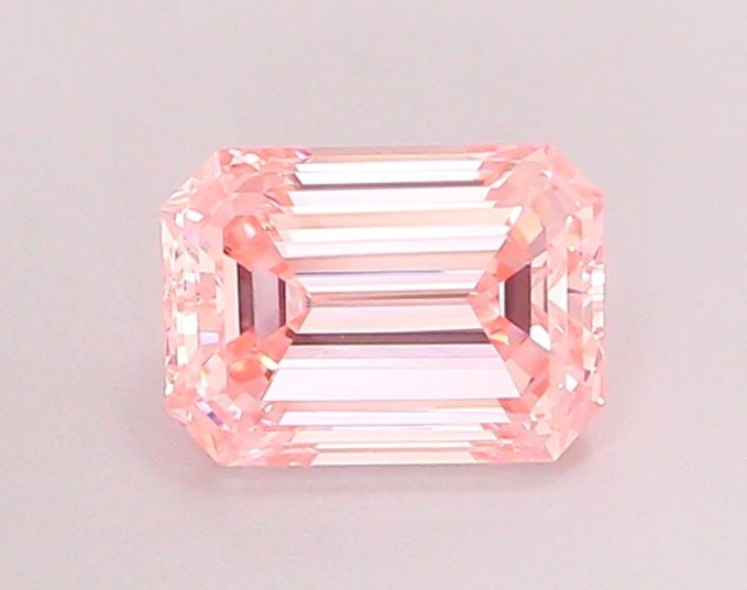 Loose Diamond - EMERALD 1.39ct Fancy Intense Pink VS1: Loose Diamond - EMERALD 1.39ct Fancy Intense Pink VS1 Source: This is a real non-mined Diamond that has been grown in a lab Shape: EMERALD Carats: 1.39 Color: Fancy Intense Pink Certification: IGI Vid