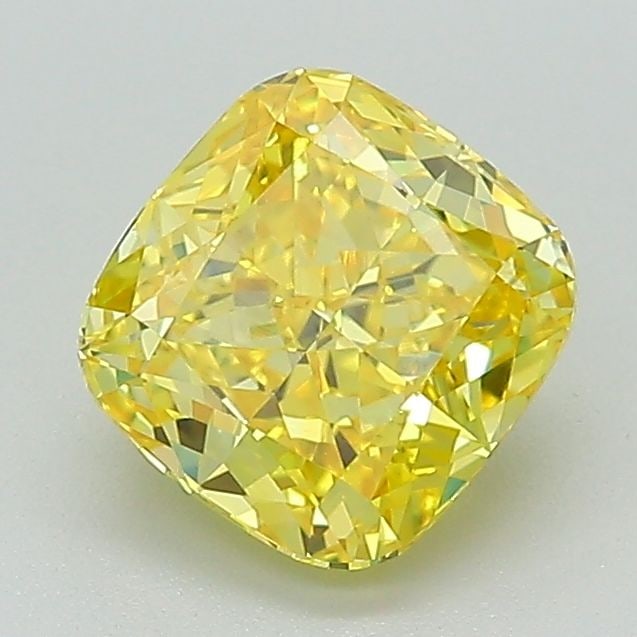 Loose Diamond - CUSHION MODIFIED 1.54ct Fancy Vivid Yellow VVS2: Loose Diamond - CUSHION MODIFIED 1.54ct Fancy Vivid Yellow VVS2 Source: This is a real non-mined Diamond that has been grown in a lab Shape: CUSHION MODIFIED Carats: 1.54 Color: Fancy Vivid Yellow Cer
