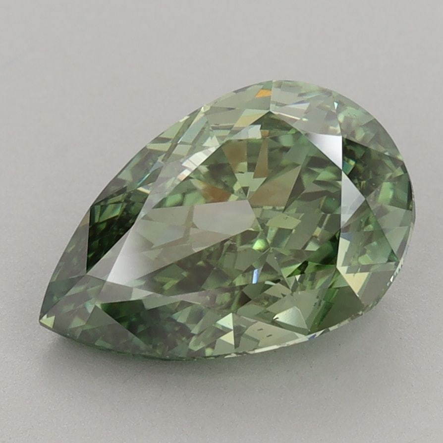 Loose Diamond - PEAR 2.82ct Fancy Vivid Green VS2: Loose Diamond - PEAR 2.82ct Fancy Vivid Green VS2 Source: This is a real non-mined Diamond that has been grown in a lab Shape: PEAR Carats: 2.82 Color: Fancy Vivid Green Certification: IGI Video: