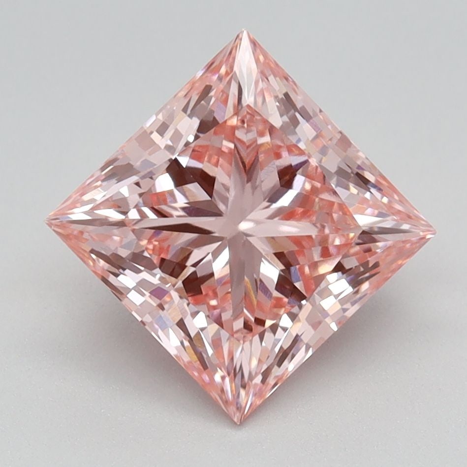 Loose Diamond - PRINCESS 2.08ct Fancy Intense Pink VVS2: Loose Diamond - PRINCESS 2.08ct Fancy Intense Pink VVS2 Source: This is a real non-mined Diamond that has been grown in a lab Shape: PRINCESS Carats: 2.08 Color: Fancy Intense Pink Certification: IGI