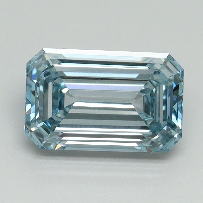 Loose Diamond - EMERALD 1.53ct Fancy Intense Blue VVS2: Loose Diamond - EMERALD 1.53ct Fancy Intense Blue VVS2 Source: This is a real non-mined Diamond that has been grown in a lab Shape: EMERALD Carats: 1.53 Color: Fancy Intense Blue Certification: IGI Vi