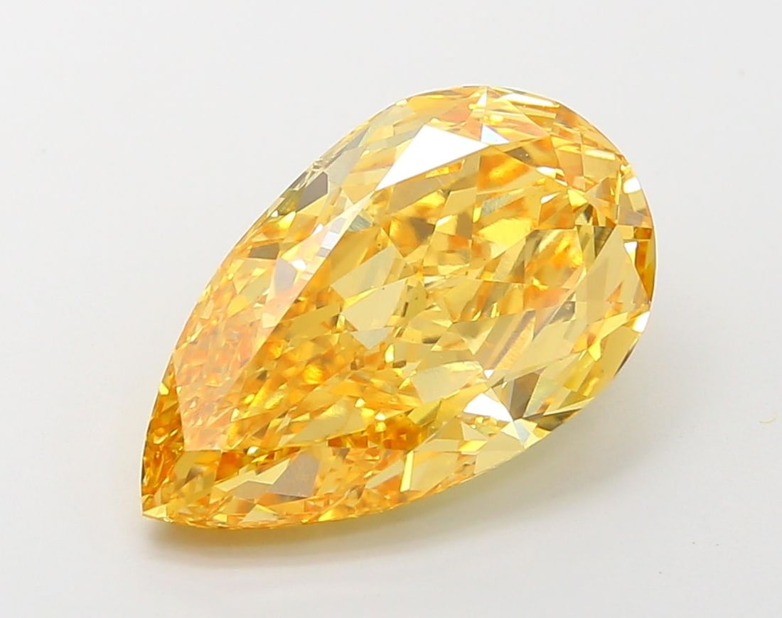 Loose Diamond - PEAR 6.37ct Fancy Vivid Yellow VS1: Loose Diamond - PEAR 6.37ct Fancy Vivid Yellow VS1 Source: This is a real non-mined Diamond that has been grown in a lab Shape: PEAR Carats: 6.37 Color: Fancy Vivid Yellow Certification: IGI Video: