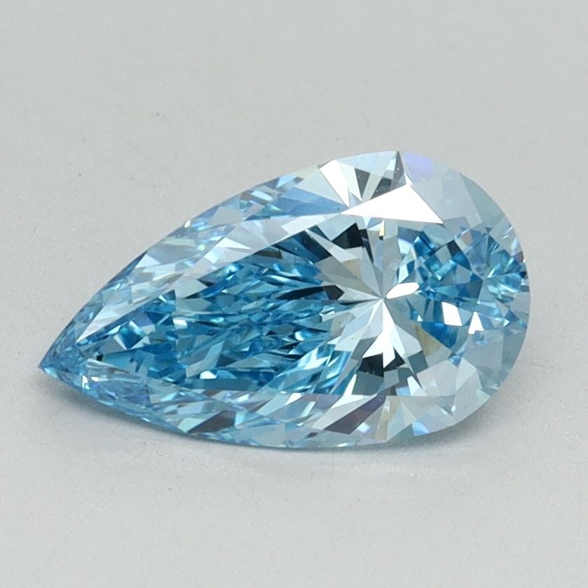 Loose Diamond - PEAR 1.0ct Fancy Vivid Blue VS1: Loose Diamond - PEAR 1.0ct Fancy Vivid Blue VS1 Source: This is a real non-mined Diamond that has been grown in a lab Shape: PEAR Carats: 1.0 Color: Fancy Vivid Blue Certification: IGI Video: