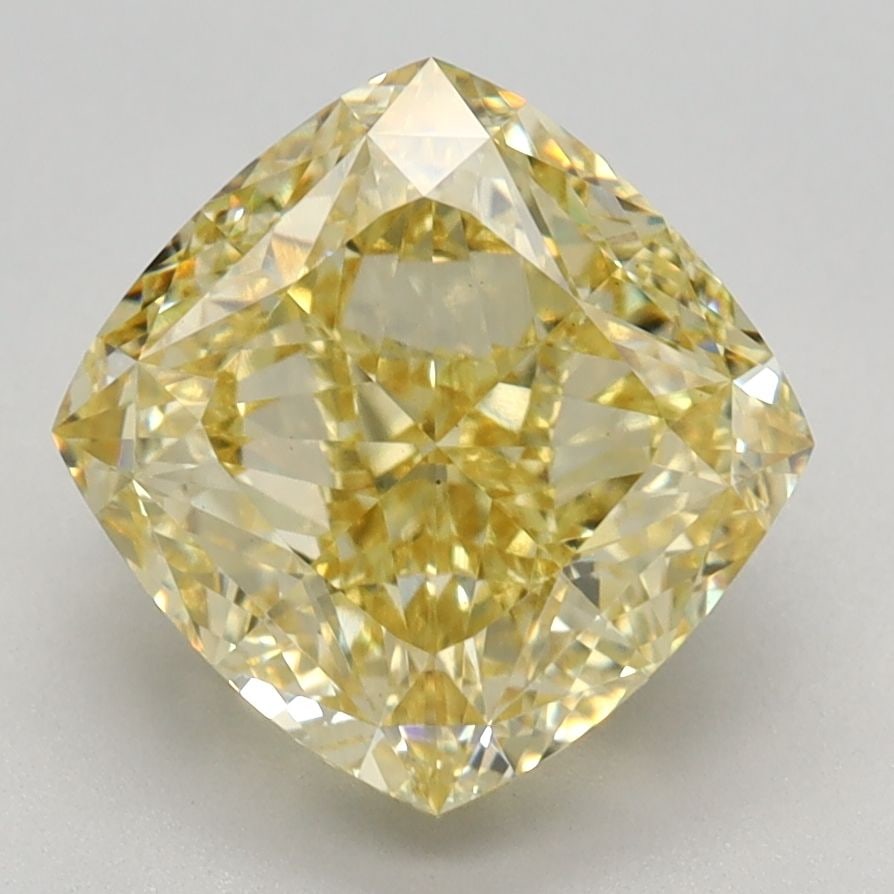 Loose Diamond - CUSHION MODIFIED 3.12ct Fancy Intense Yellow VVS2: Loose Diamond - CUSHION MODIFIED 3.12ct Fancy Intense Yellow VVS2 Source: This is a real non-mined Diamond that has been grown in a lab Shape: CUSHION MODIFIED Carats: 3.12 Color: Fancy Intense Yellow