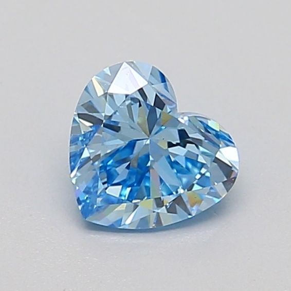 Loose Diamond - HEART 0.58ct Fancy Vivid Blue VS2: Loose Diamond - HEART 0.58ct Fancy Vivid Blue VS2 Source: This is a real non-mined Diamond that has been grown in a lab Shape: HEART Carats: 0.58 Color: Fancy Vivid Blue Certification: IGI Video: