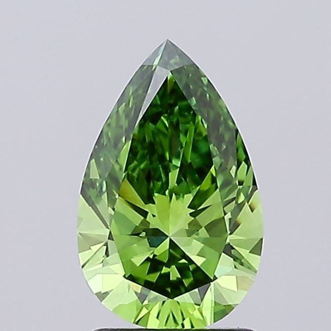 Loose Diamond - PEAR 1.5ct Fancy Vivid Green VVS2: Loose Diamond - PEAR 1.5ct Fancy Vivid Green VVS2 Source: This is a real non-mined Diamond that has been grown in a lab Shape: PEAR Carats: 1.5 Color: Fancy Vivid Green Certification: IGI Video: