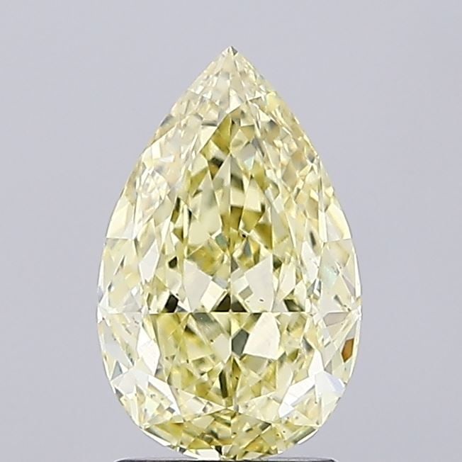 Loose Diamond - PEAR 2.02ct Fancy Intense Yellow VS2: Loose Diamond - PEAR 2.02ct Fancy Intense Yellow VS2 Source: This is a real non-mined Diamond that has been grown in a lab Shape: PEAR Carats: 2.02 Color: Fancy Intense Yellow Certification: IGI Video