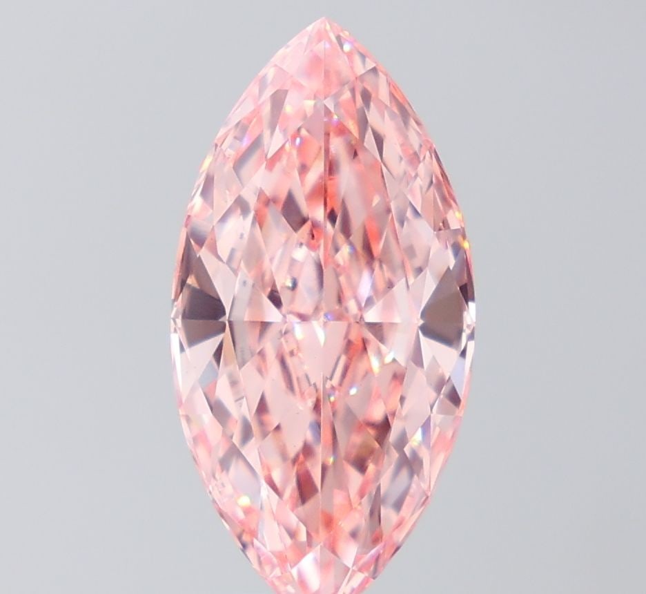 Loose Diamond - MARQUISE 4.28ct Fancy Vivid Pink VS1: Loose Diamond - MARQUISE 4.28ct Fancy Vivid Pink VS1 Source: This is a real non-mined Diamond that has been grown in a lab Shape: MARQUISE Carats: 4.28 Color: Fancy Vivid Pink Certification: IGI Video