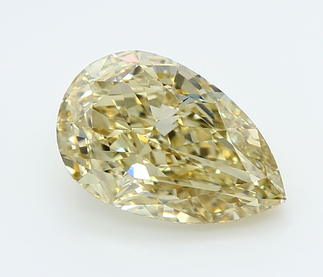 Loose Diamond - PEAR 4.03ct Fancy Yellow VS2: Loose Diamond - PEAR 4.03ct Fancy Yellow VS2 Source: This is a real non-mined Diamond that has been grown in a lab Shape: PEAR Carats: 4.03 Color: Fancy Yellow Certification: IGI Video:
