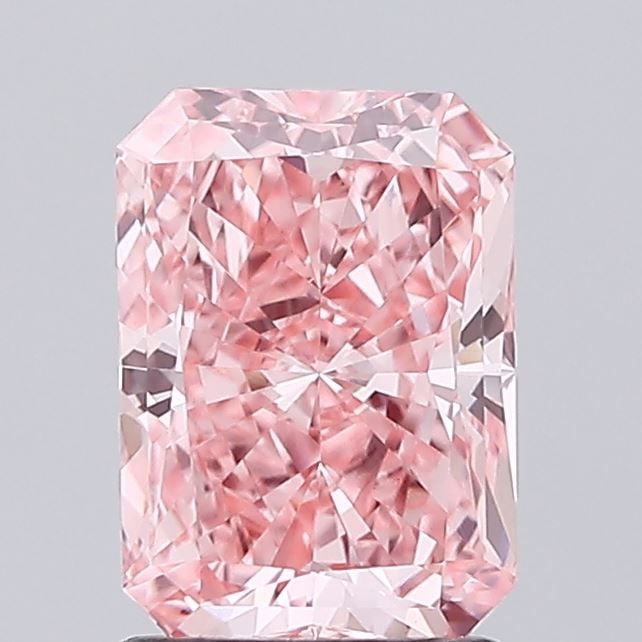 Loose Diamond - RADIANT 1.64ct Fancy Vivid Pink VS1: Loose Diamond - RADIANT 1.64ct Fancy Vivid Pink VS1 Source: This is a real non-mined Diamond that has been grown in a lab Shape: RADIANT Carats: 1.64 Color: Fancy Vivid Pink Certification: IGI Video:
