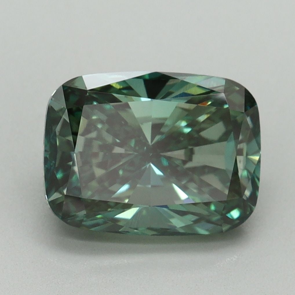 Loose Diamond - CUSHION MODIFIED 3.0ct Fancy Vivid Green VS1: Loose Diamond - CUSHION MODIFIED 3.0ct Fancy Vivid Green VS1 Source: This is a real non-mined Diamond that has been grown in a lab Shape: CUSHION MODIFIED Carats: 3.0 Color: Fancy Vivid Green Certific