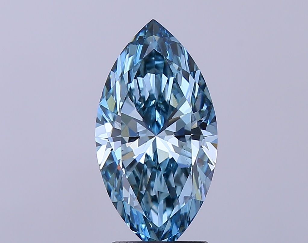 Loose Diamond - MARQUISE 2.33ct Fancy Vivid Blue VS1: Loose Diamond - MARQUISE 2.33ct Fancy Vivid Blue VS1 Source: This is a real non-mined Diamond that has been grown in a lab Shape: MARQUISE Carats: 2.33 Color: Fancy Vivid Blue Certification: NONE Vide