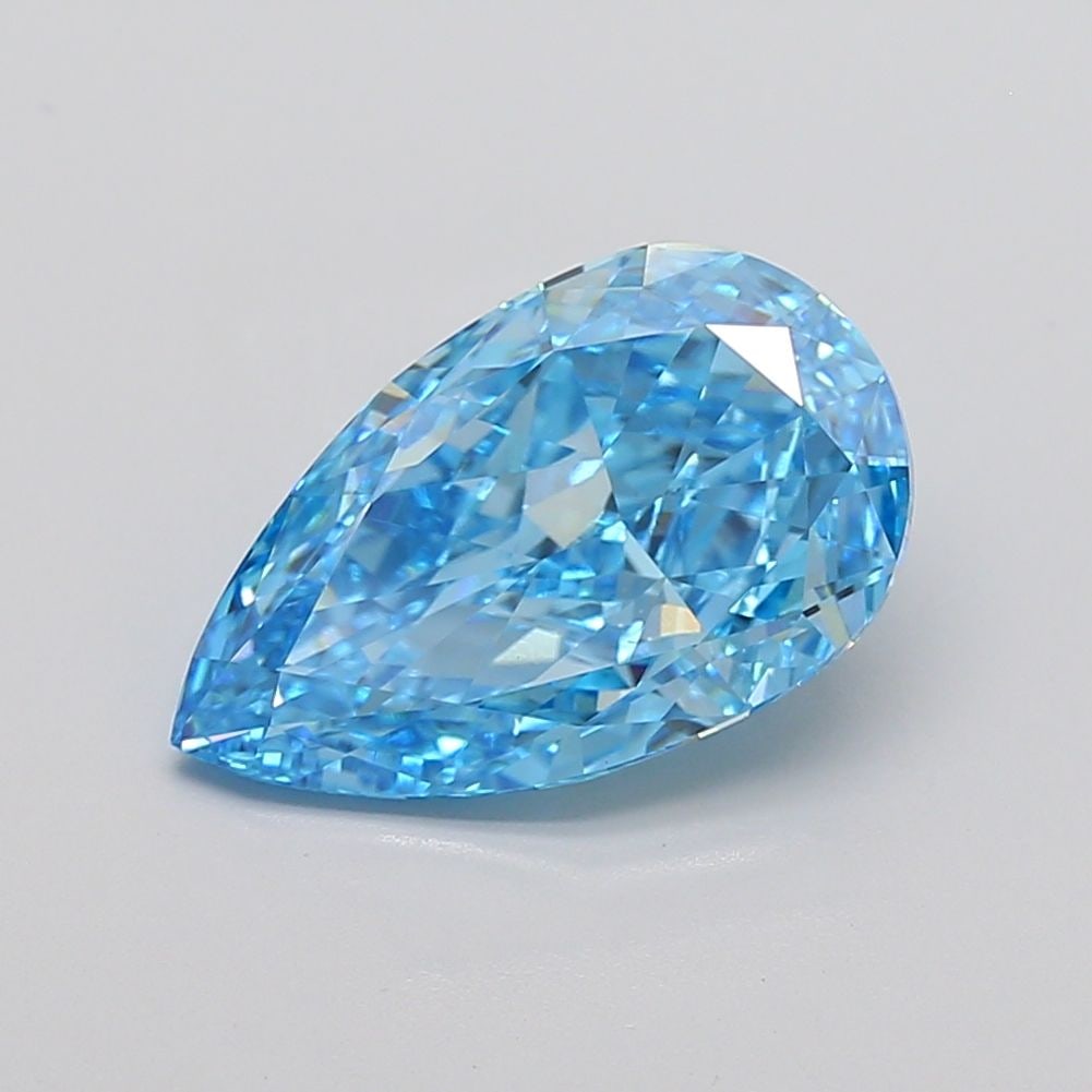 Loose Diamond - PEAR 5.0ct Fancy Vivid Blue VS1: Loose Diamond - PEAR 5.0ct Fancy Vivid Blue VS1 Source: This is a real non-mined Diamond that has been grown in a lab Shape: PEAR Carats: 5.0 Color: Fancy Vivid Blue Certification: IGI Video: