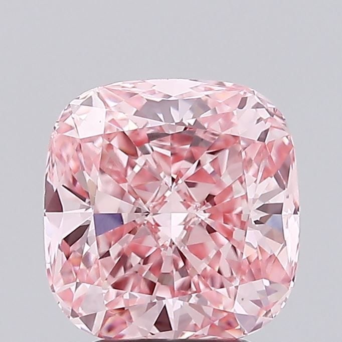 Loose Diamond - CUSHION MODIFIED 3.03ct Fancy Vivid Pink VVS2: Loose Diamond - CUSHION MODIFIED 3.03ct Fancy Vivid Pink VVS2 Source: This is a real non-mined Diamond that has been grown in a lab Shape: CUSHION MODIFIED Carats: 3.03 Color: Fancy Vivid Pink Certifi