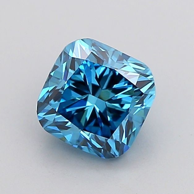 Loose Diamond - CUSHION MODIFIED 1.03ct Fancy Vivid Blue VVS2: Loose Diamond - CUSHION MODIFIED 1.03ct Fancy Vivid Blue VVS2 Source: This is a real non-mined Diamond that has been grown in a lab Shape: CUSHION MODIFIED Carats: 1.03 Color: Fancy Vivid Blue Certifi