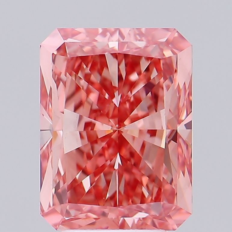Loose Diamond - RADIANT 5.02ct Fancy Vivid Pink VS2: Loose Diamond - RADIANT 5.02ct Fancy Vivid Pink VS2 Source: This is a real non-mined Diamond that has been grown in a lab Shape: RADIANT Carats: 5.02 Color: Fancy Vivid Pink Certification: IGI Video: