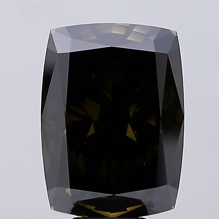 Loose Diamond - CUSHION BRILLIANT 11.1ct Fancy Vivid Black VS2 (1 of 1)
