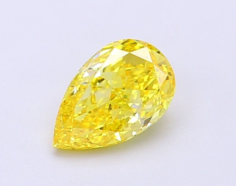 Loose Diamond - PEAR 1.01ct Fancy Vivid Yellow VVS2: Loose Diamond - PEAR 1.01ct Fancy Vivid Yellow VVS2 Source: This is a real non-mined Diamond that has been grown in a lab Shape: PEAR Carats: 1.01 Color: Fancy Vivid Yellow Certification: IGI Video: