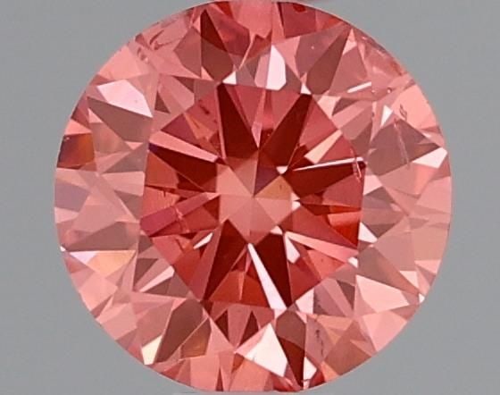 Loose Diamond - ROUND 0.47ct Fancy Vivid Pink SI1 (1 of 1)