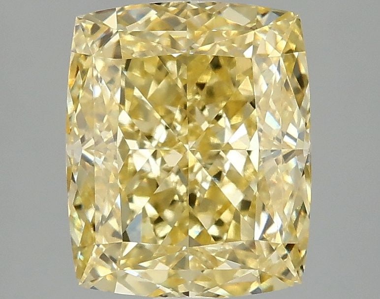 Loose Diamond - CUSHION MODIFIED 3.06ct Fancy Vivid Yellow VS1: Loose Diamond - CUSHION MODIFIED 3.06ct Fancy Vivid Yellow VS1 Source: This is a real non-mined Diamond that has been grown in a lab Shape: CUSHION MODIFIED Carats: 3.06 Color: Fancy Vivid Yellow Cert