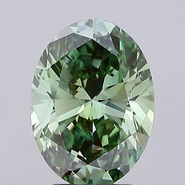 Loose Diamond - OVAL 3.32ct Fancy Vivid Green VS1 (1 of 1)