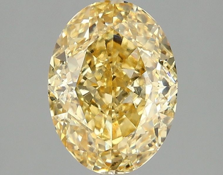 Loose Diamond - OVAL 2.03ct Fancy Vivid Yellow VS1: Loose Diamond - OVAL 2.03ct Fancy Vivid Yellow VS1 Source: This is a real non-mined Diamond that has been grown in a lab Shape: OVAL Carats: 2.03 Color: Fancy Vivid Yellow Certification: IGI Video: