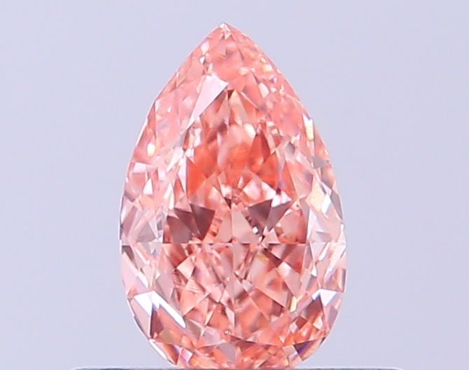 Loose Diamond - PEAR 0.32ct Fancy Vivid Orangey Pink VVS2 (1 of 1)