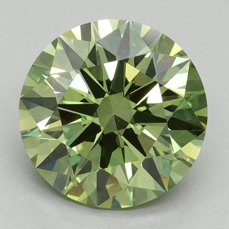 Ideal Loose Diamond - ROUND 2.24ct Fancy Vivid Green VS2: Ideal Loose Diamond - ROUND 2.24ct Fancy Vivid Green VS2 Source: This is a real non-mined Diamond that has been grown in a lab Shape: ROUND Carats: 2.24 Color: Fancy Vivid Green Certification: IGI Vid