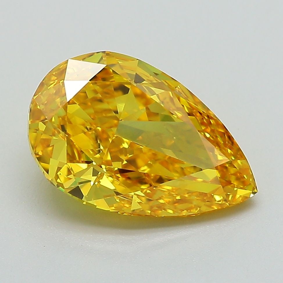 Loose Diamond - PEAR 3.06ct Fancy Vivid Yellow VVS2: Loose Diamond - PEAR 3.06ct Fancy Vivid Yellow VVS2 Source: This is a real non-mined Diamond that has been grown in a lab Shape: PEAR Carats: 3.06 Color: Fancy Vivid Yellow Certification: IGI Video:
