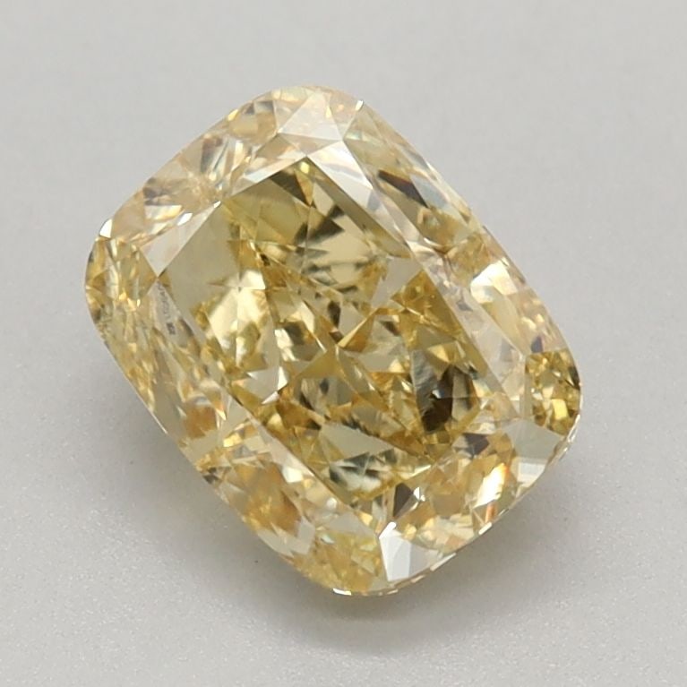 Loose Diamond - CUSHION MODIFIED 1.09ct Fancy Intense Yellow VVS2: Loose Diamond - CUSHION MODIFIED 1.09ct Fancy Intense Yellow VVS2 Source: This is a real non-mined Diamond that has been grown in a lab Shape: CUSHION MODIFIED Carats: 1.09 Color: Fancy Intense Yellow
