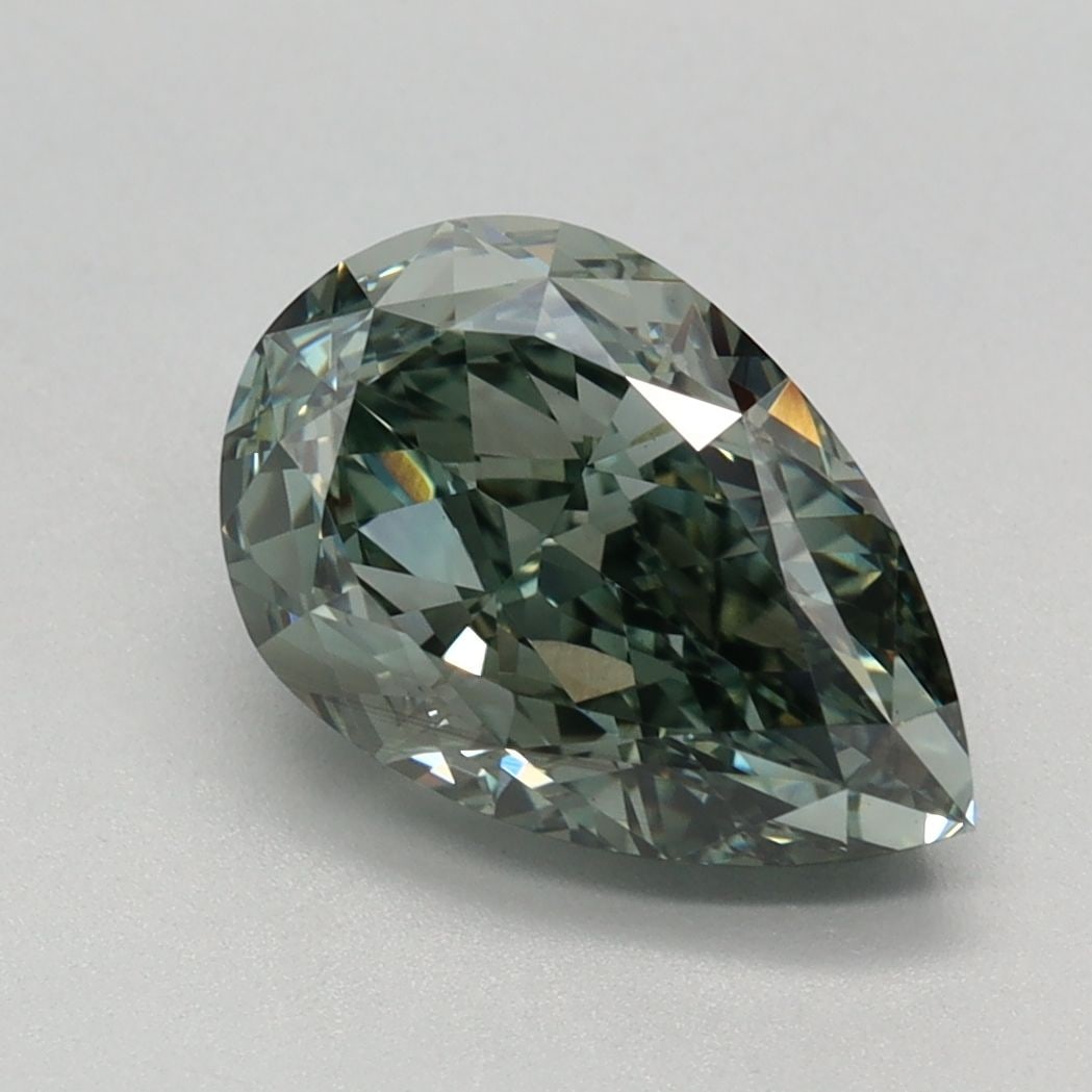 Loose Diamond - PEAR 2.07ct Fancy Vivid Green VS2: Loose Diamond - PEAR 2.07ct Fancy Vivid Green VS2 Source: This is a real non-mined Diamond that has been grown in a lab Shape: PEAR Carats: 2.07 Color: Fancy Vivid Green Certification: IGI Video: