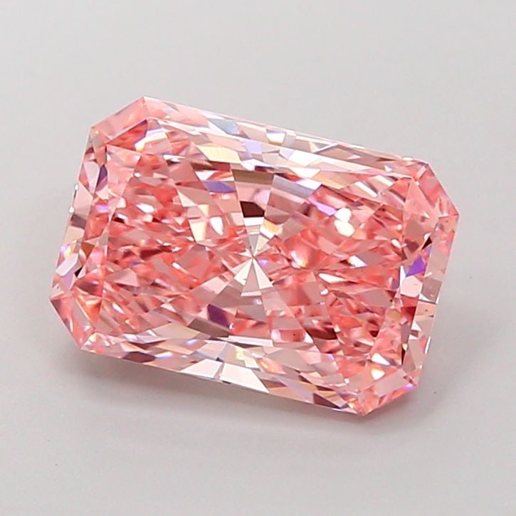Loose Diamond - RADIANT 4.02ct Fancy Vivid Pink VS2: Loose Diamond - RADIANT 4.02ct Fancy Vivid Pink VS2 Source: This is a real non-mined Diamond that has been grown in a lab Shape: RADIANT Carats: 4.02 Color: Fancy Vivid Pink Certification: IGI Video: