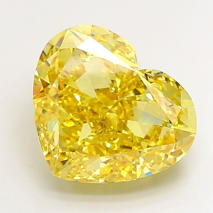 Loose Diamond - HEART 11.01ct Fancy Vivid Yellow VS2: Loose Diamond - HEART 11.01ct Fancy Vivid Yellow VS2 Source: This is a real non-mined Diamond that has been grown in a lab Shape: HEART Carats: 11.01 Color: Fancy Vivid Yellow Certification: IGI Video