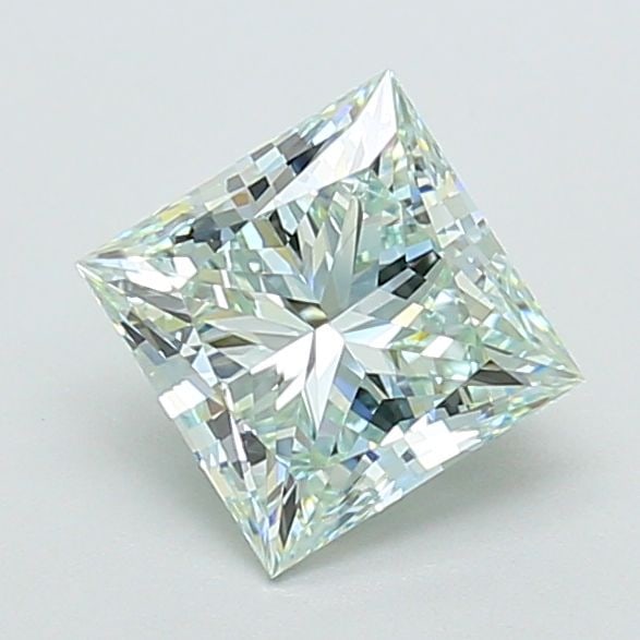 Loose Diamond - PRINCESS 2.1ct Fancy Intense Green VS2: Loose Diamond - PRINCESS 2.1ct Fancy Intense Green VS2 Source: This is a real non-mined Diamond that has been grown in a lab Shape: PRINCESS Carats: 2.1 Color: Fancy Intense Green Certification: IGI V