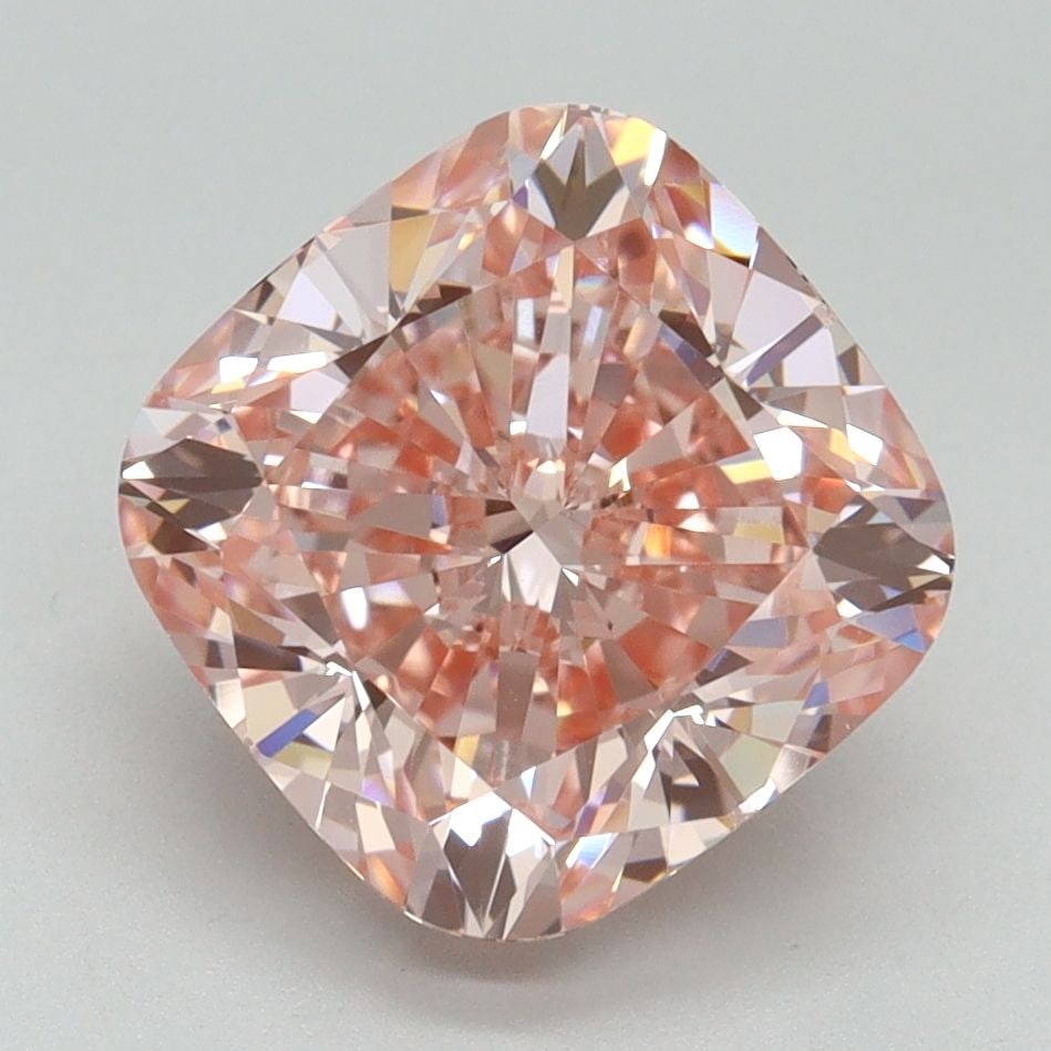 Loose Diamond - CUSHION BRILLIANT 4.0ct Fancy Vivid Pink VS1: Loose Diamond - CUSHION BRILLIANT 4.0ct Fancy Vivid Pink VS1 Source: This is a real non-mined Diamond that has been grown in a lab Shape: CUSHION BRILLIANT Carats: 4.0 Color: Fancy Vivid Pink Certific