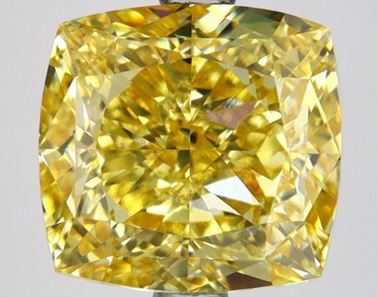Loose Diamond - CUSHION MODIFIED 3.61ct Fancy Vivid Yellow VVS2 (1 of 1)