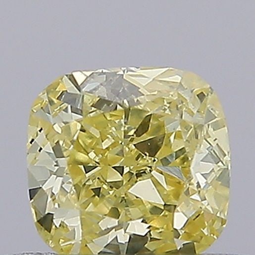 Loose Diamond - CUSHION BRILLIANT 0.55ct Fancy Intense Yellow SI1: Loose Diamond - CUSHION BRILLIANT 0.55ct Fancy Intense Yellow SI1 Source: This is a real non-mined Diamond that has been grown in a lab Shape: CUSHION BRILLIANT Carats: 0.55 Color: Fancy Intense Yello