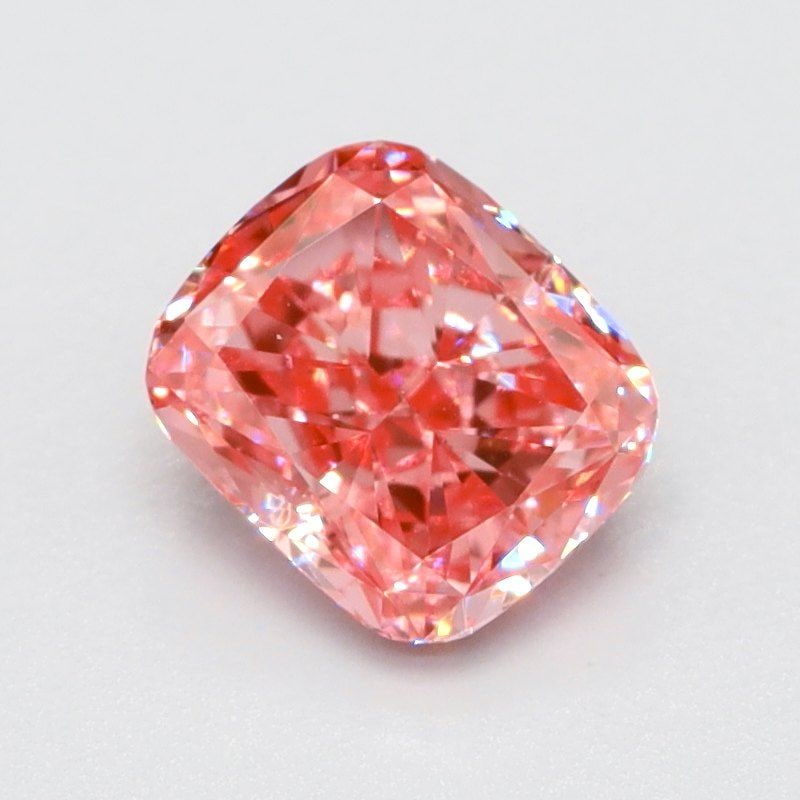 Loose Diamond - CUSHION BRILLIANT 0.5ct Fancy Vivid Pink VS2: Loose Diamond - CUSHION BRILLIANT 0.5ct Fancy Vivid Pink VS2 Source: This is a real non-mined Diamond that has been grown in a lab Shape: CUSHION BRILLIANT Carats: 0.5 Color: Fancy Vivid Pink Certific