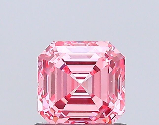 Loose Diamond - ASSCHER 1.02ct Fancy Vivid Pink VVS2: Loose Diamond - ASSCHER 1.02ct Fancy Vivid Pink VVS2 Source: This is a real non-mined Diamond that has been grown in a lab Shape: ASSCHER Carats: 1.02 Color: Fancy Vivid Pink Certification: IGI Video: