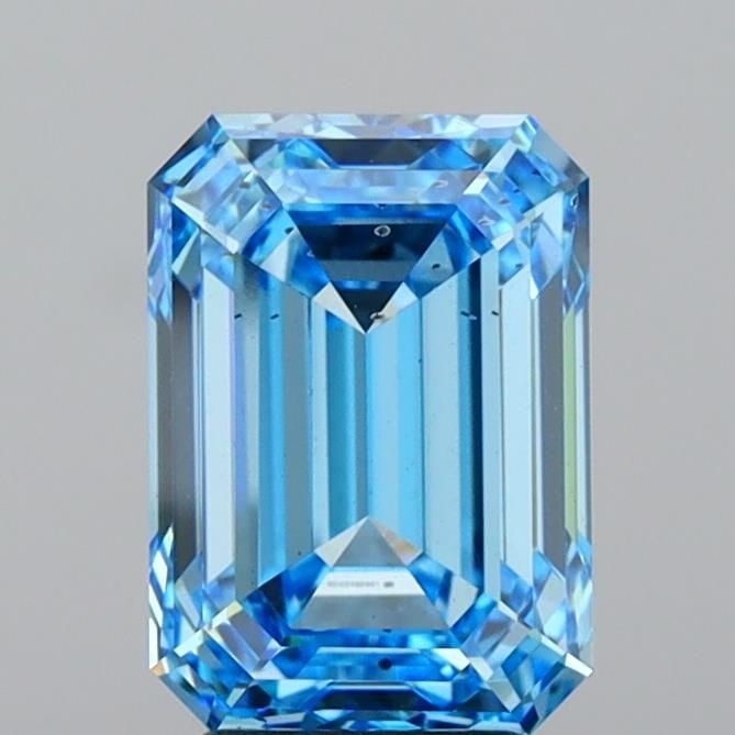 Loose Diamond - EMERALD 5.01ct Fancy Vivid Blue VS2: Loose Diamond - EMERALD 5.01ct Fancy Vivid Blue VS2 Source: This is a real non-mined Diamond that has been grown in a lab Shape: EMERALD Carats: 5.01 Color: Fancy Vivid Blue Certification: IGI Video: