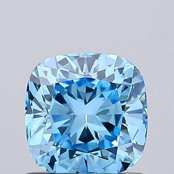Loose Diamond - CUSHION MODIFIED 0.93ct Fancy Vivid Blue VS2: Loose Diamond - CUSHION MODIFIED 0.93ct Fancy Vivid Blue VS2 Source: This is a real non-mined Diamond that has been grown in a lab Shape: CUSHION MODIFIED Carats: 0.93 Color: Fancy Vivid Blue Certific